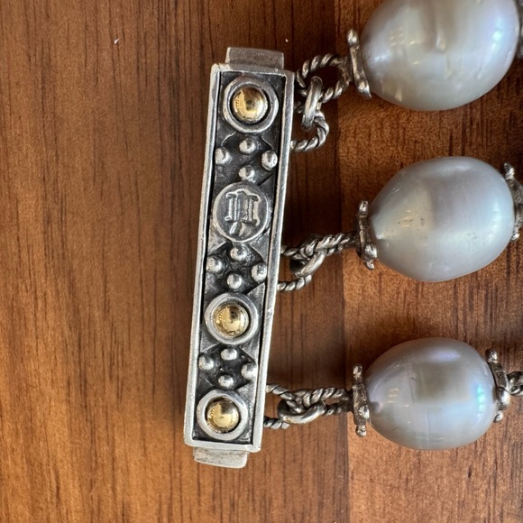 John Hardy Silver and Gold Multi-Strand Pearl Bracelet - Picture 10 of 12